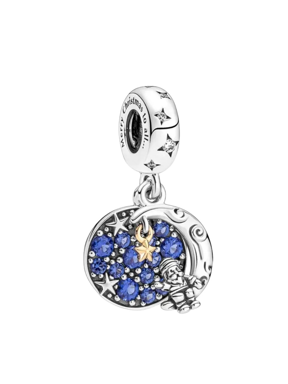 New Santa on the Moon Charm